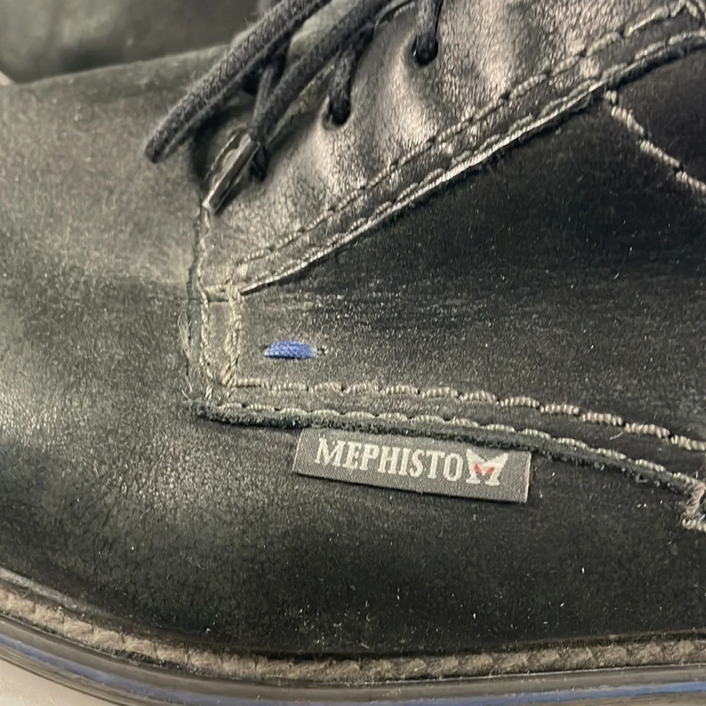 Mephisto Black Suede Air Jet Oxfords